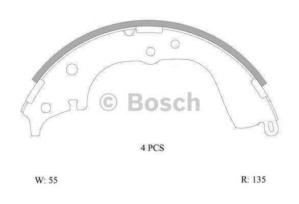 BOSCH B1714 Комплект гальмівних колодок