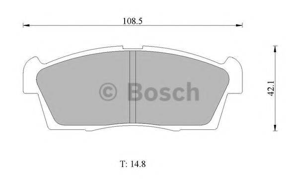 BOSCH D1225 Комплект гальмівних колодок, дискове гальмо