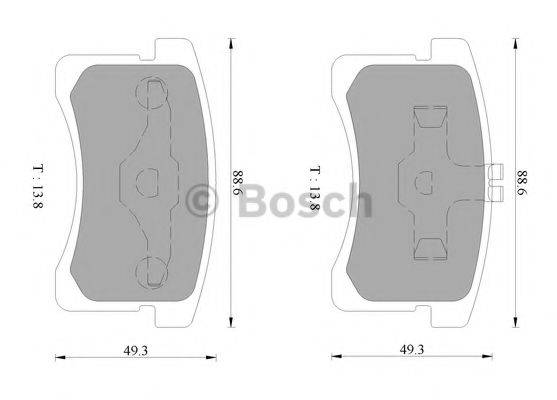 BOSCH BP1022 Комплект гальмівних колодок, дискове гальмо