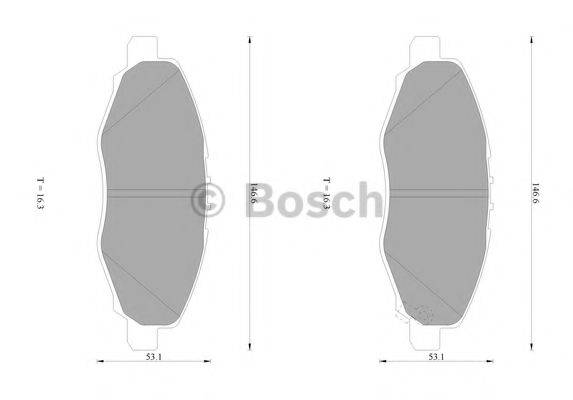 BOSCH 24634 Комплект гальмівних колодок, дискове гальмо