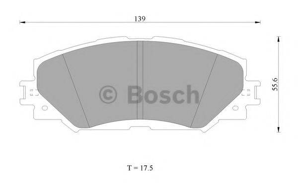 BOSCH D1210 Комплект гальмівних колодок, дискове гальмо