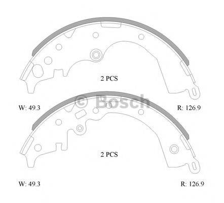 BOSCH B1847 Комплект гальмівних колодок