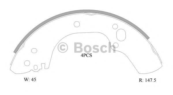 BOSCH B1757 Комплект гальмівних колодок
