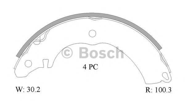 BOSCH B1867 Комплект гальмівних колодок