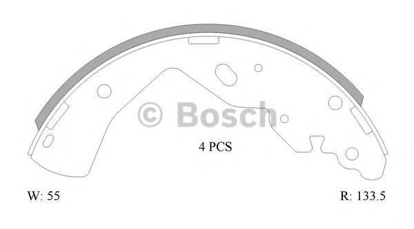 BOSCH B1822 Комплект гальмівних колодок