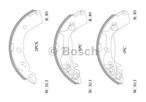 BOSCH B1780 Комплект гальмівних колодок