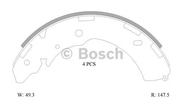 BOSCH B1886 Комплект гальмівних колодок