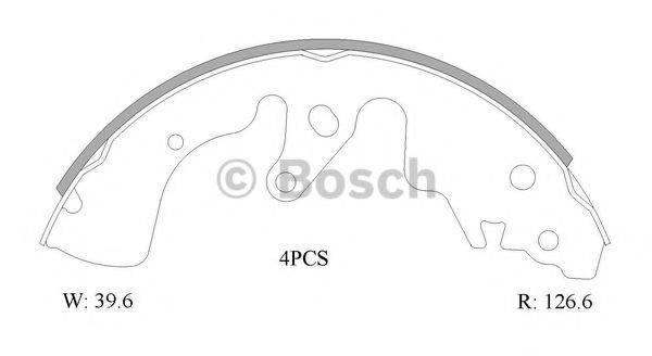 BOSCH B1861 Комплект гальмівних колодок