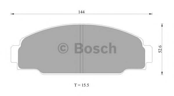 BOSCH DB1126 Комплект гальмівних колодок, дискове гальмо