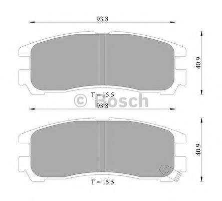 BOSCH 21706 Комплект гальмівних колодок, дискове гальмо