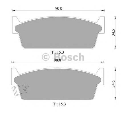 BOSCH 21341 Комплект гальмівних колодок, дискове гальмо