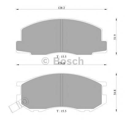 BOSCH BP2049 Комплект гальмівних колодок, дискове гальмо