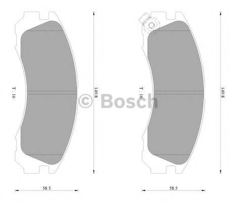 BOSCH 21768 Комплект гальмівних колодок, дискове гальмо