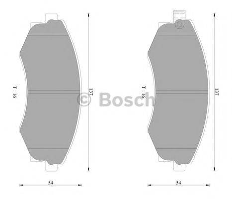 BOSCH BP2067 Комплект гальмівних колодок, дискове гальмо