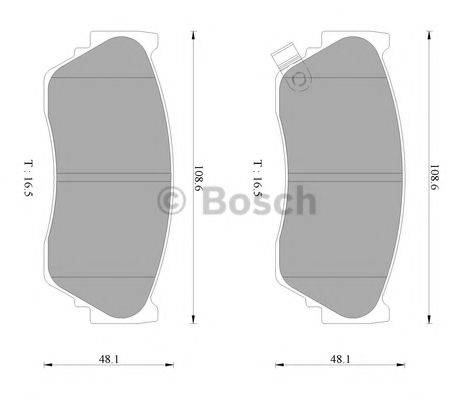 BOSCH 21657 Комплект гальмівних колодок, дискове гальмо