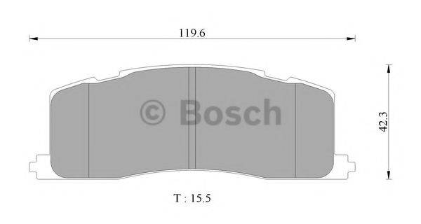 BOSCH BP2075 Комплект гальмівних колодок, дискове гальмо