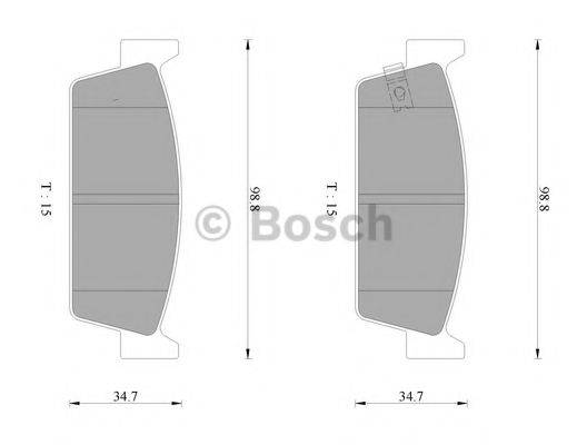 BOSCH BP2079 Комплект гальмівних колодок, дискове гальмо