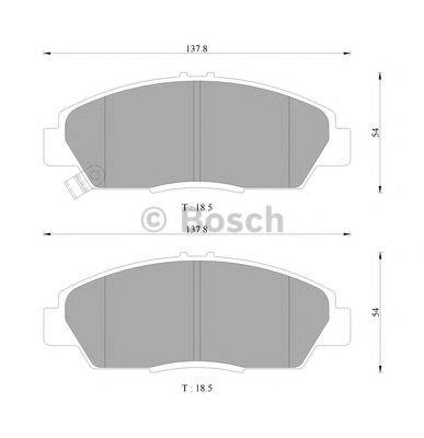 BOSCH BP2212 Комплект гальмівних колодок, дискове гальмо