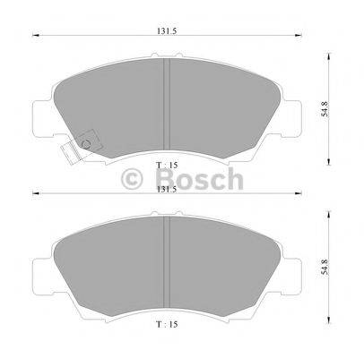 BOSCH BP2216 Комплект гальмівних колодок, дискове гальмо