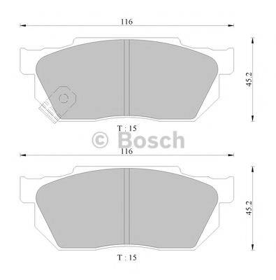 BOSCH 20959 Комплект гальмівних колодок, дискове гальмо