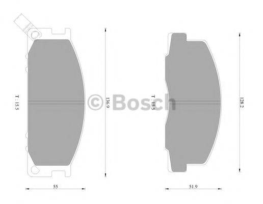 BOSCH BP2249 Комплект гальмівних колодок, дискове гальмо