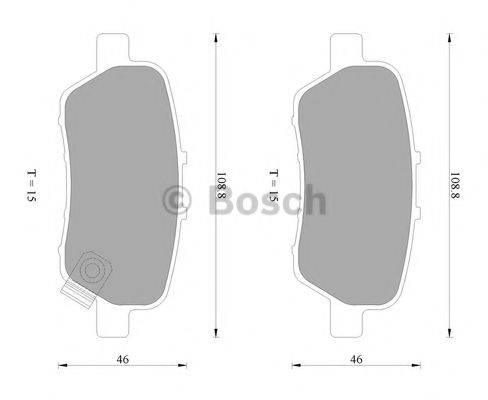 BOSCH BP2264 Комплект гальмівних колодок, дискове гальмо