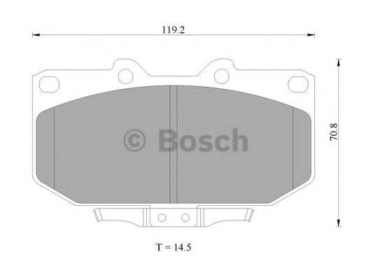 BOSCH BP2280 Комплект гальмівних колодок, дискове гальмо