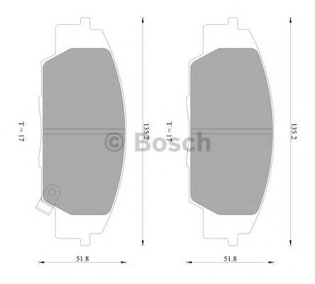 BOSCH BP2282 Комплект гальмівних колодок, дискове гальмо
