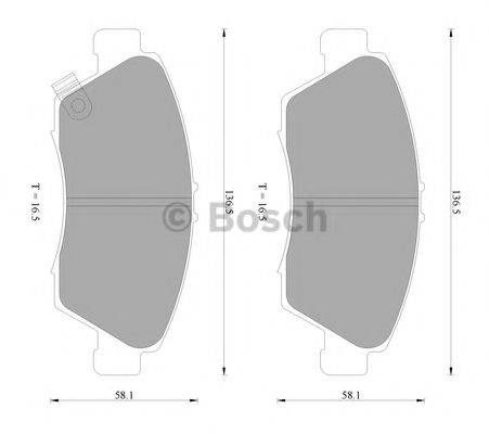 BOSCH BP2291 Комплект гальмівних колодок, дискове гальмо
