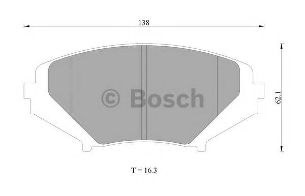 BOSCH BP2294 Комплект гальмівних колодок, дискове гальмо
