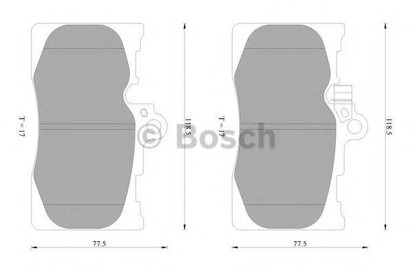 BOSCH BP2297 Комплект гальмівних колодок, дискове гальмо