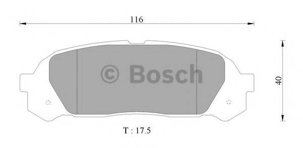 BOSCH BP2327 Комплект гальмівних колодок, дискове гальмо