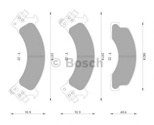 BOSCH BP2341 Комплект гальмівних колодок, дискове гальмо