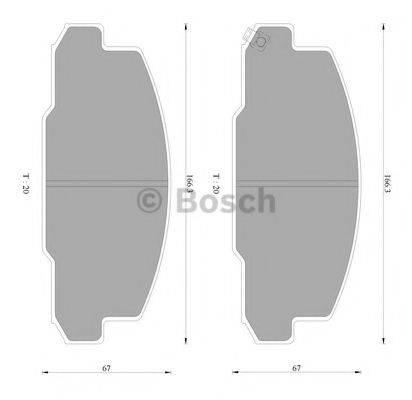 BOSCH BP2347 Комплект гальмівних колодок, дискове гальмо