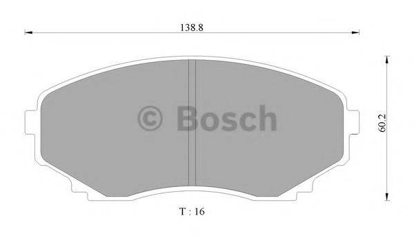 BOSCH BP2350 Комплект гальмівних колодок, дискове гальмо