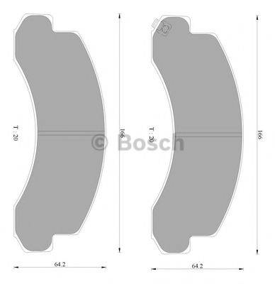 BOSCH BP2357 Комплект гальмівних колодок, дискове гальмо