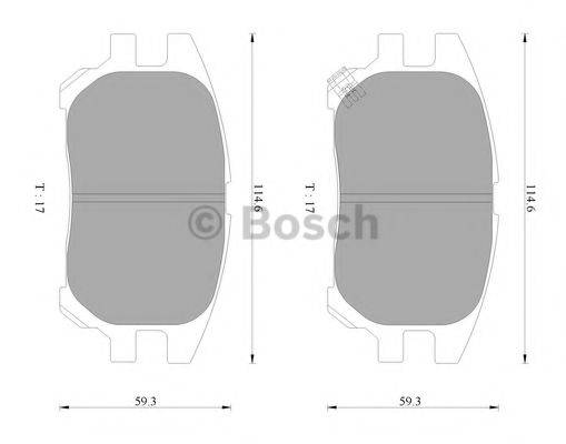 BOSCH BP2365 Комплект гальмівних колодок, дискове гальмо