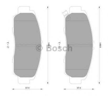 BOSCH BP2381 Комплект гальмівних колодок, дискове гальмо