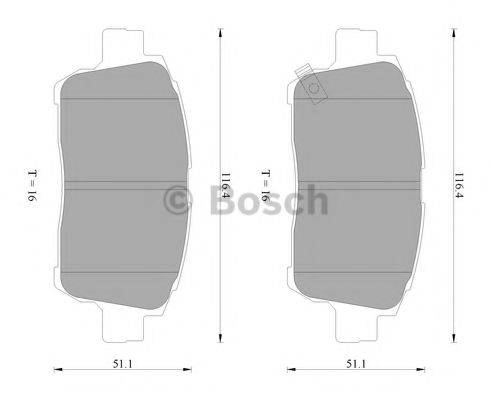BOSCH BP2382 Комплект гальмівних колодок, дискове гальмо
