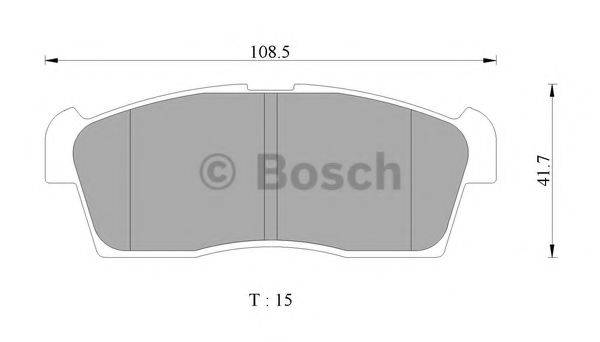 BOSCH BP2416 Комплект гальмівних колодок, дискове гальмо