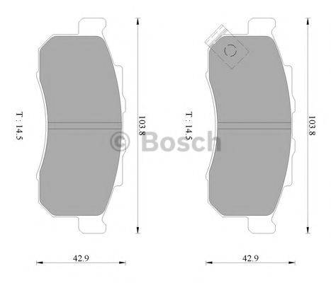 BOSCH BP2418 Комплект гальмівних колодок, дискове гальмо