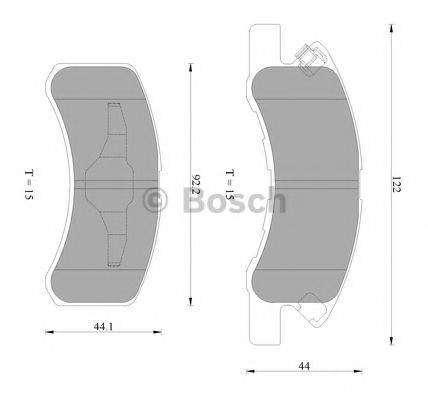 BOSCH BP2421 Комплект гальмівних колодок, дискове гальмо