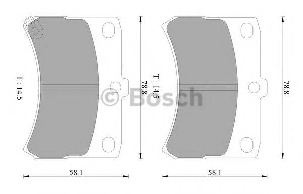 BOSCH BP2426 Комплект гальмівних колодок, дискове гальмо