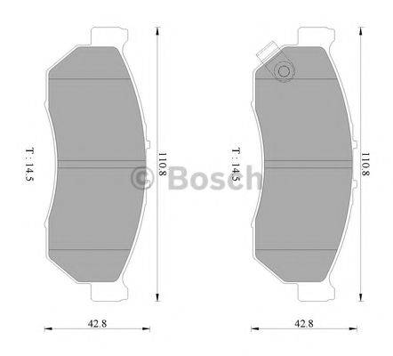 BOSCH BP2427 Комплект гальмівних колодок, дискове гальмо