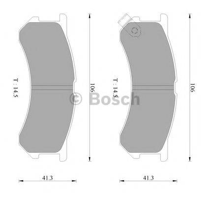 BOSCH BP2428 Комплект гальмівних колодок, дискове гальмо