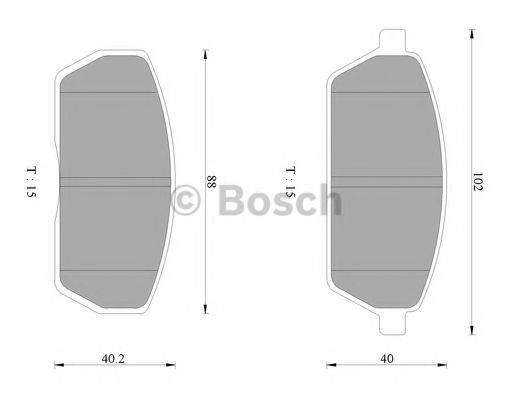 BOSCH BP2430 Комплект гальмівних колодок, дискове гальмо