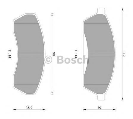 BOSCH BP2436 Комплект гальмівних колодок, дискове гальмо