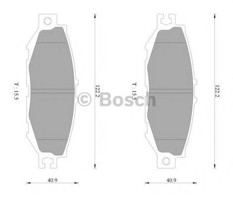 BOSCH BP2443 Комплект гальмівних колодок, дискове гальмо