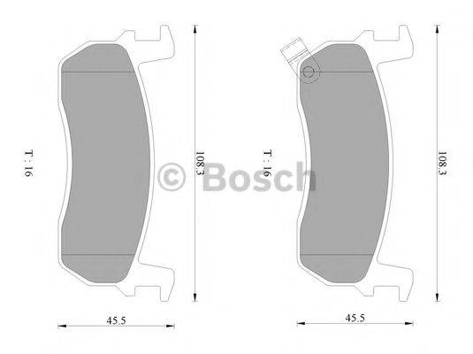 BOSCH BP2447 Комплект гальмівних колодок, дискове гальмо