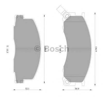 BOSCH BP2449 Комплект гальмівних колодок, дискове гальмо
